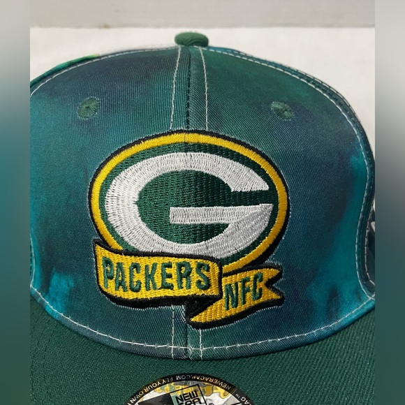 Green Bay Packers New Era 9FIFTY NFL 2022 Sideline Ink Dye Snapback Hat Cap - Picture 3 of 8